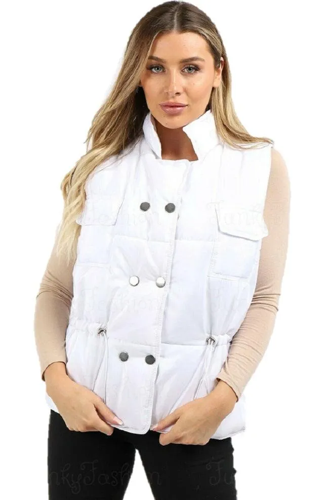 Sleeveless Quilted Gilet Coat