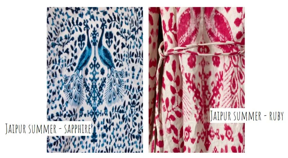 Slip Maxi Dress | jaipur blue and ruby red Cotton voile