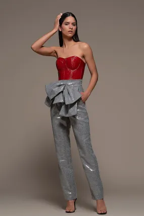 Strapless Corset and High Waist Pants