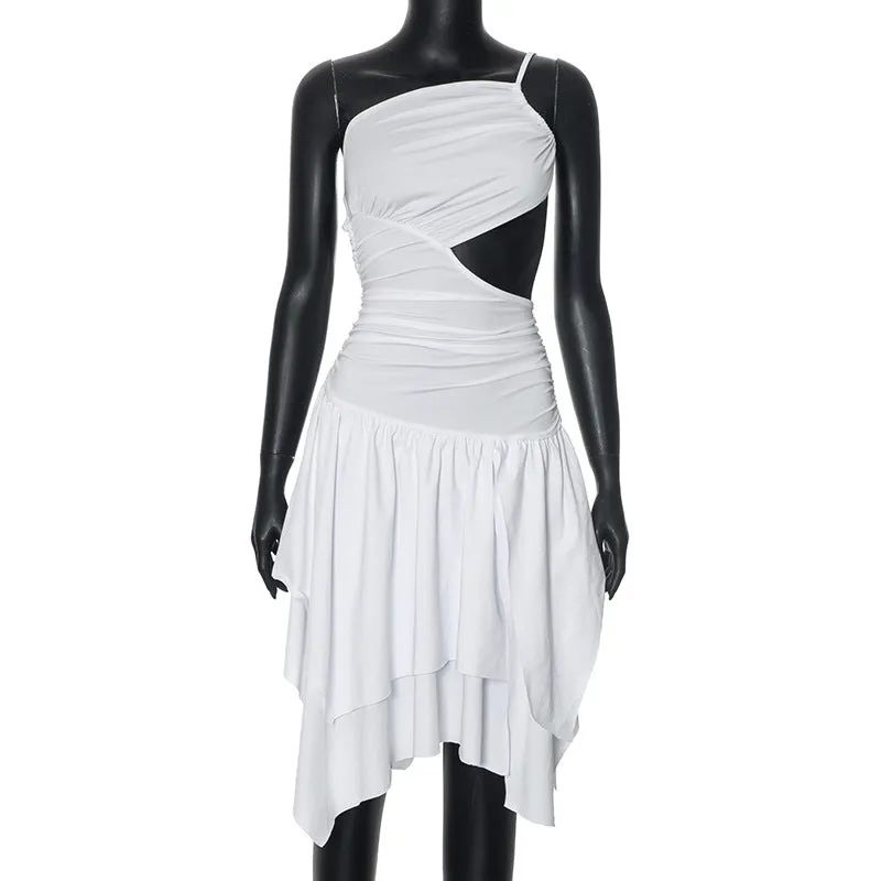 Stunning Shoulder Hollow Backless High Waist Short Dress – Bold Street Hipster Fashion