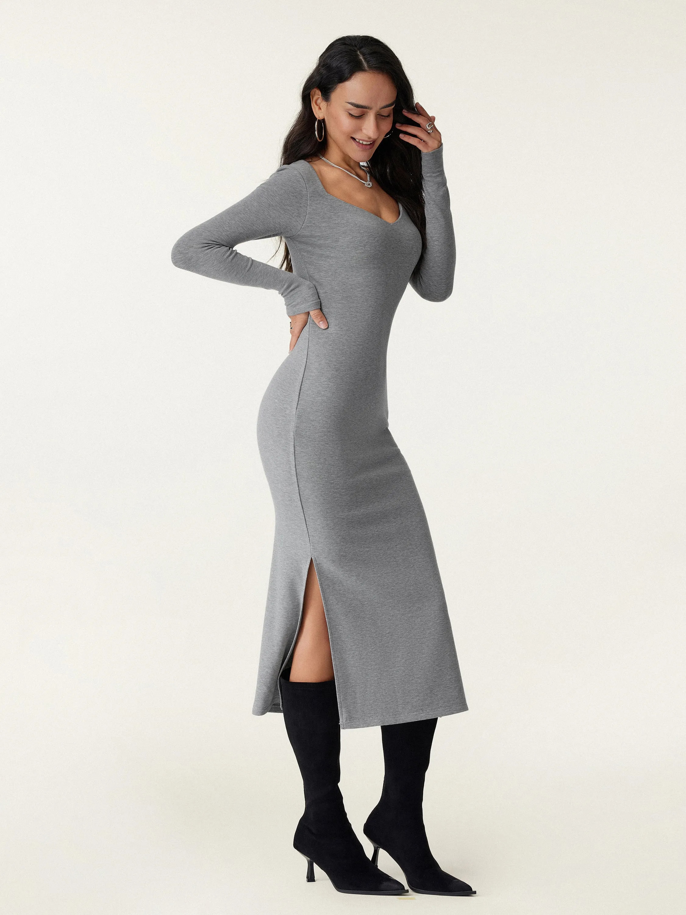 Sweetheart Neckline Midi Brami Dress