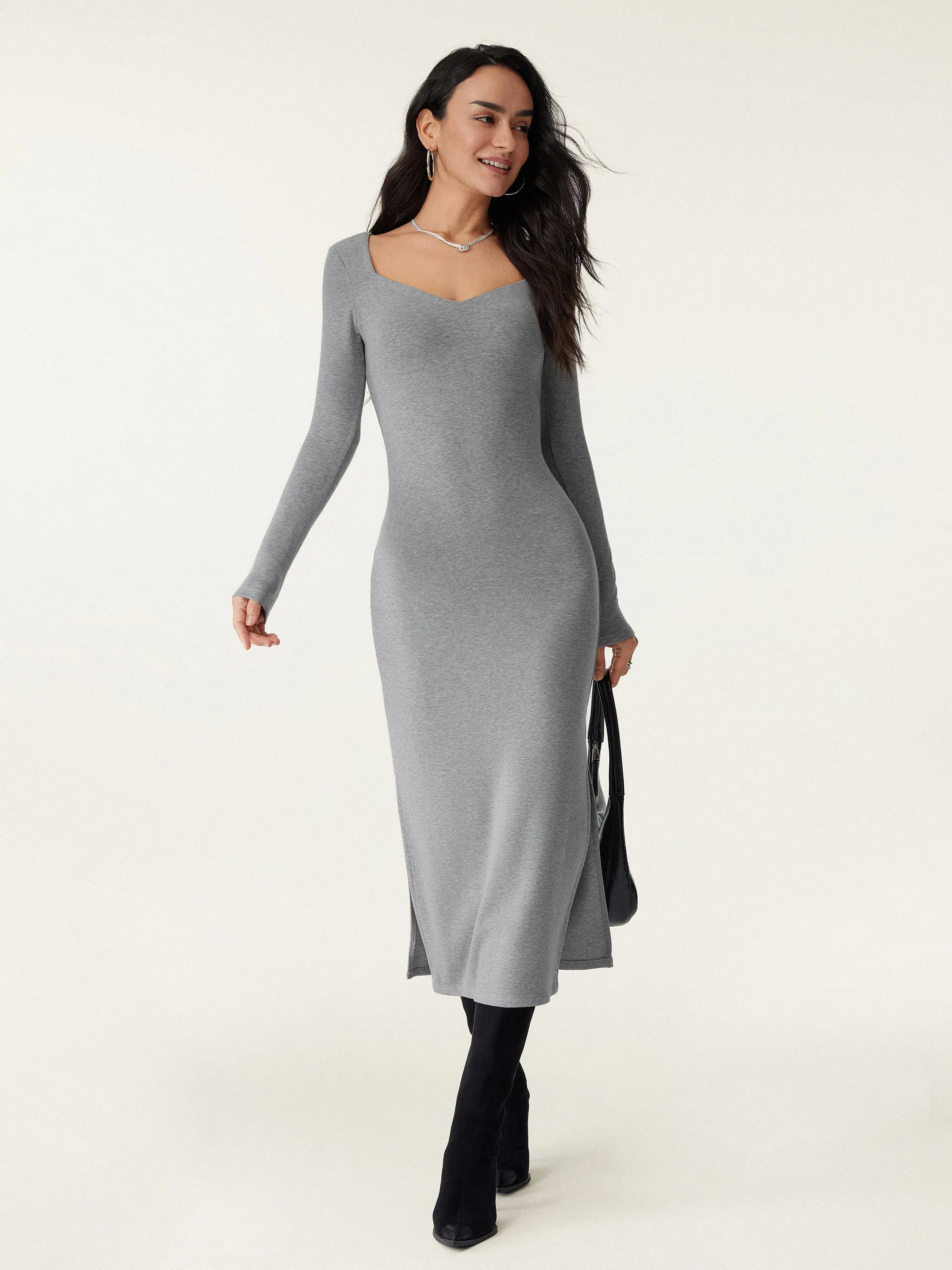 Sweetheart Neckline Midi Brami Dress