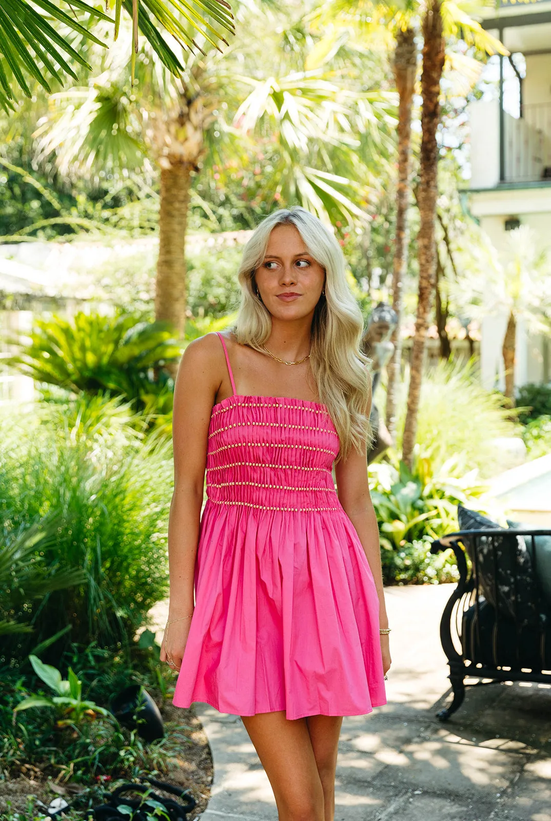 Take My Hand Mini Dress - Fuchsia