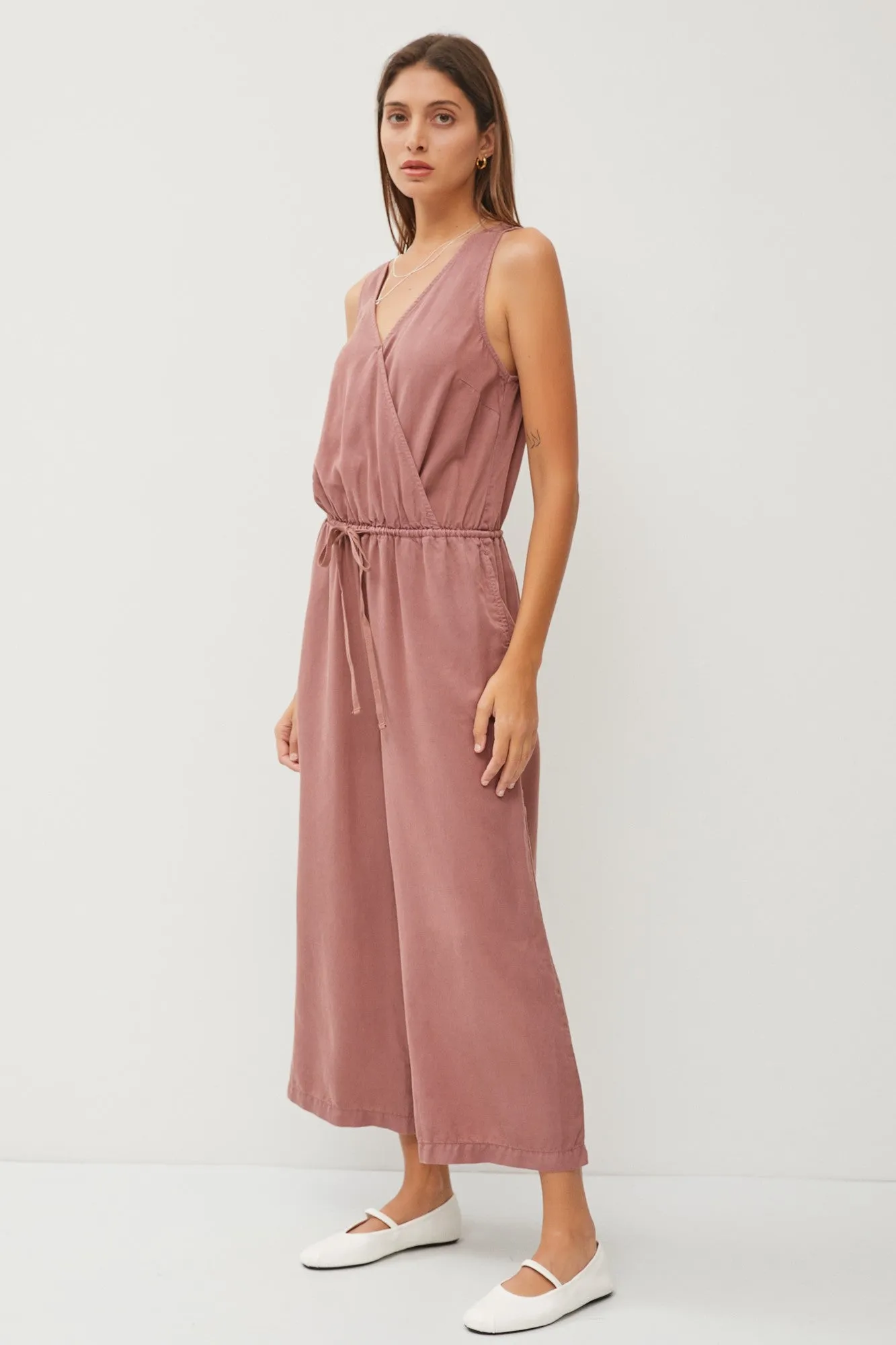 Tencel Wrap Jumpsuit Romper