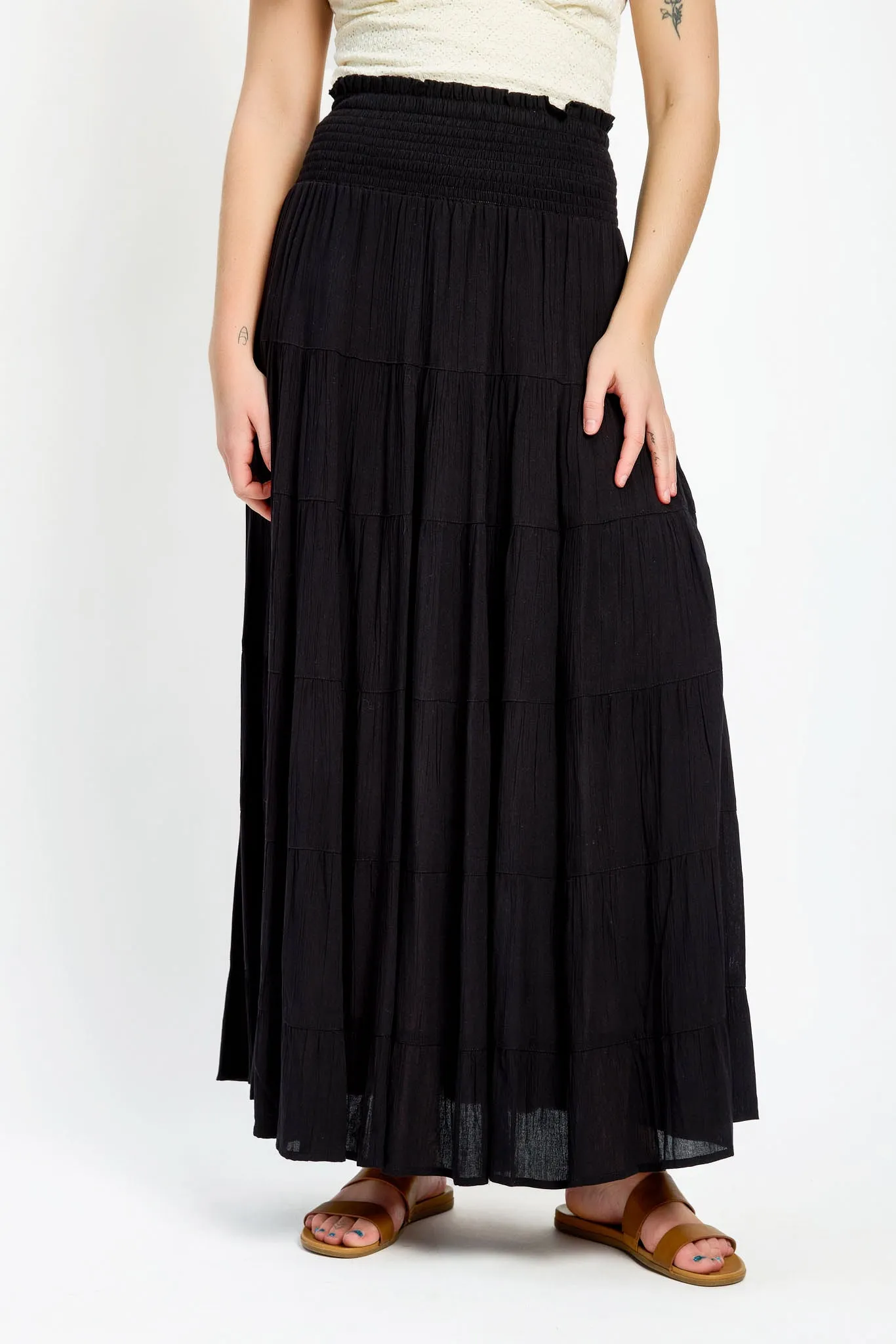 Tiered Maxi Skirt