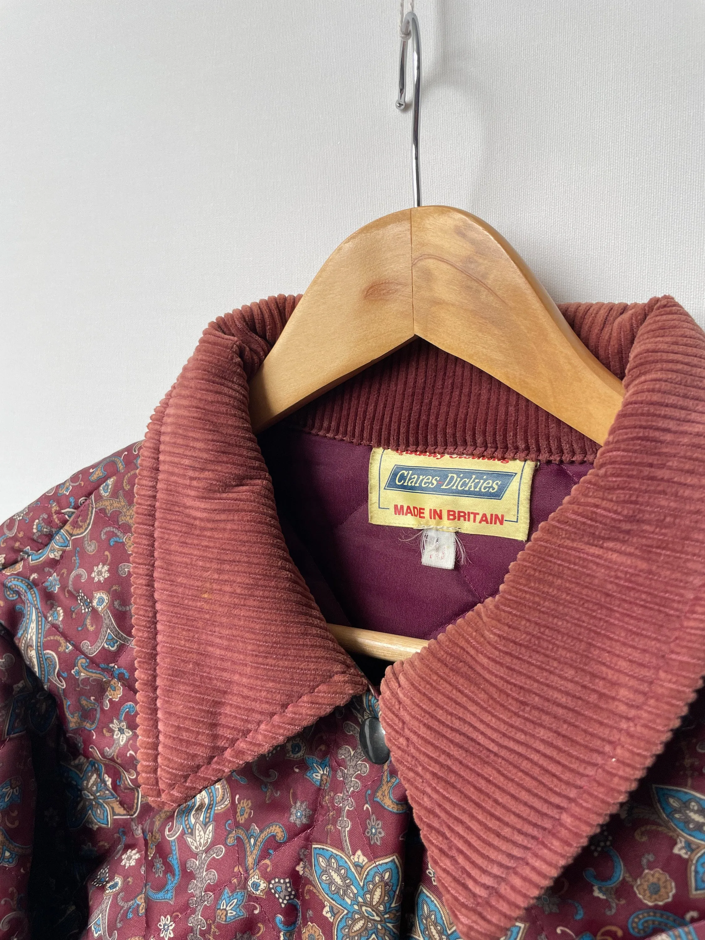 Vintage 1980s Quilted Jacket Paisley