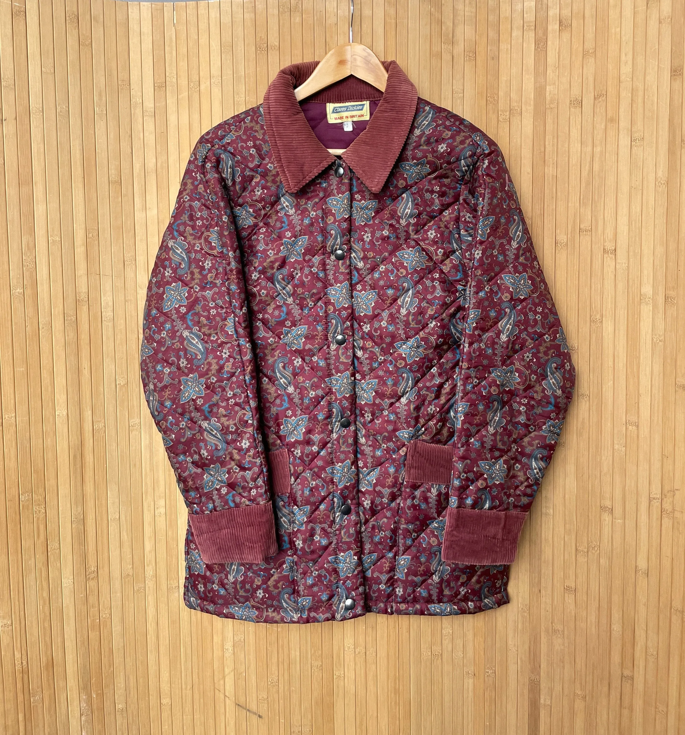 Vintage 1980s Quilted Jacket Paisley