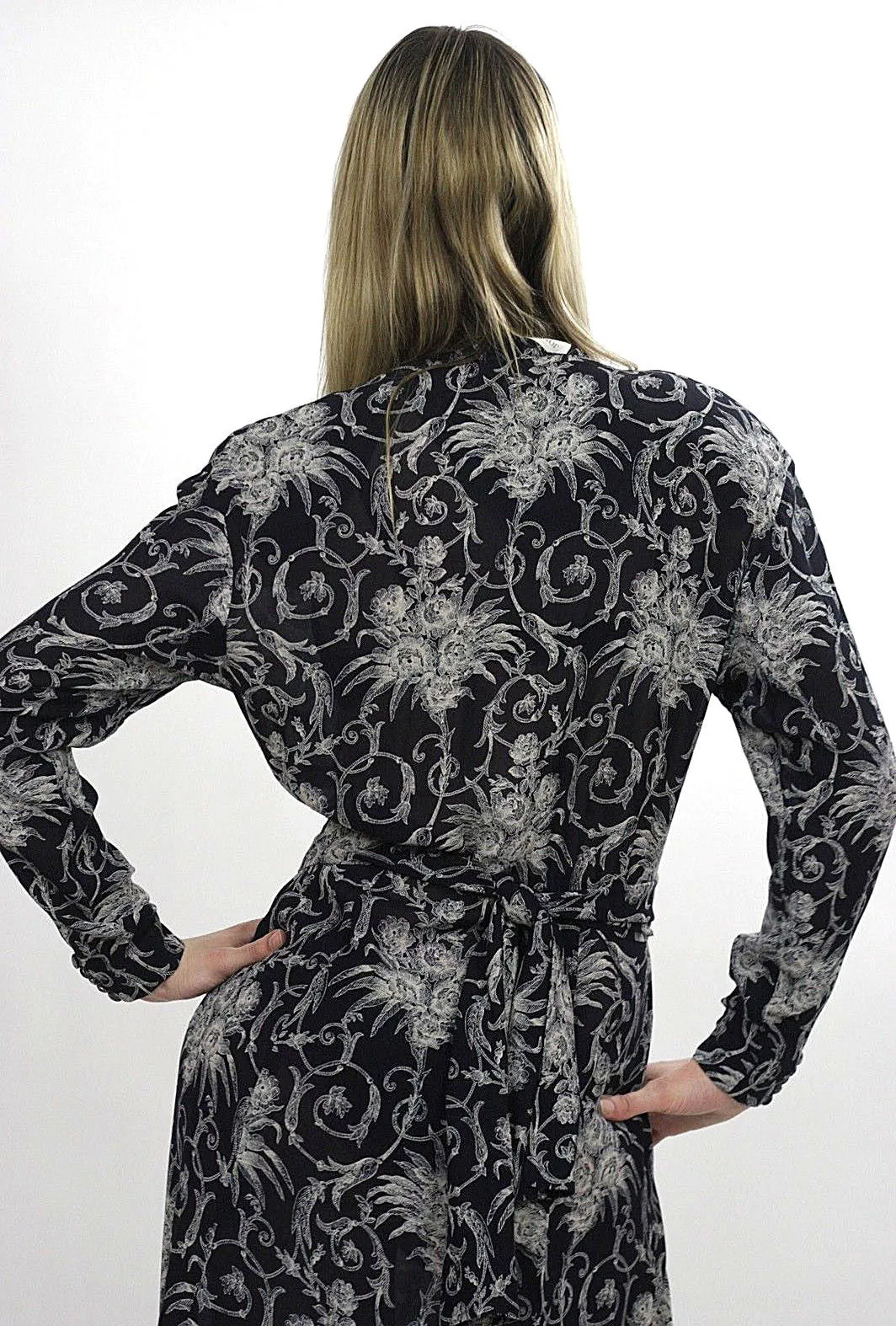 Vintage 90s grunge boho floral maxi party dress