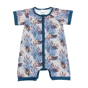 Western Ducks in Cattails Zip-Up Romper-Baby Clothes