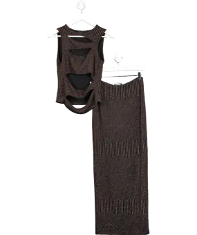 White Fox Black Less Than Zero Top And Never Again Maxi Skirt UK M/L