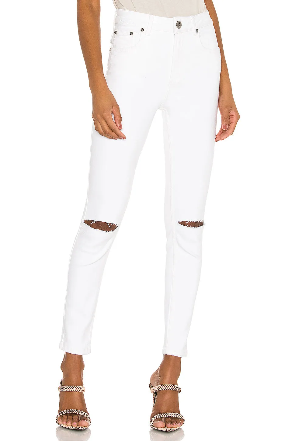 WHITE FREEBIRDS II HIGH WAIST SKINNY JEAN