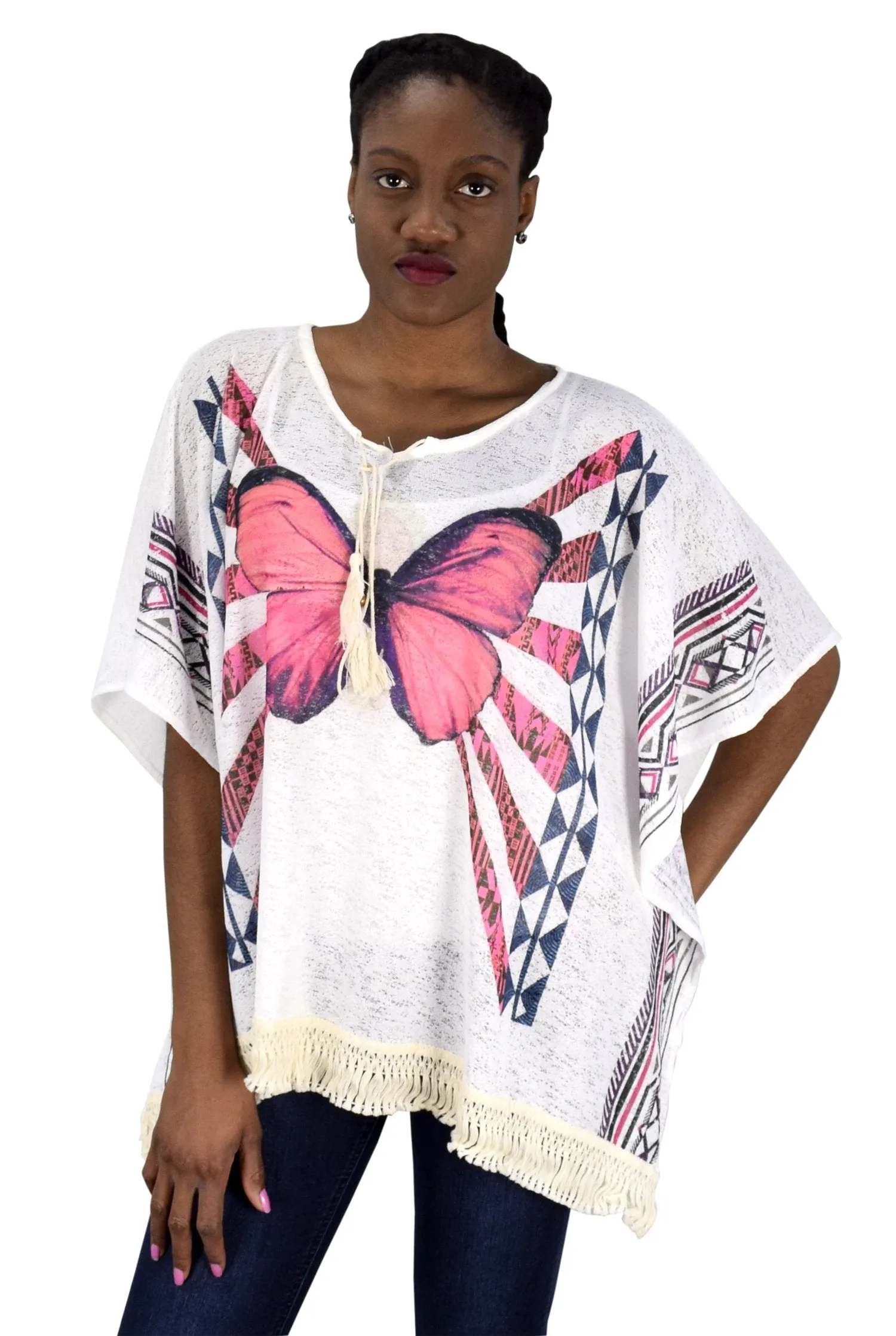 Womens Light Weight Summer Poncho Cardigan Beach Cover up