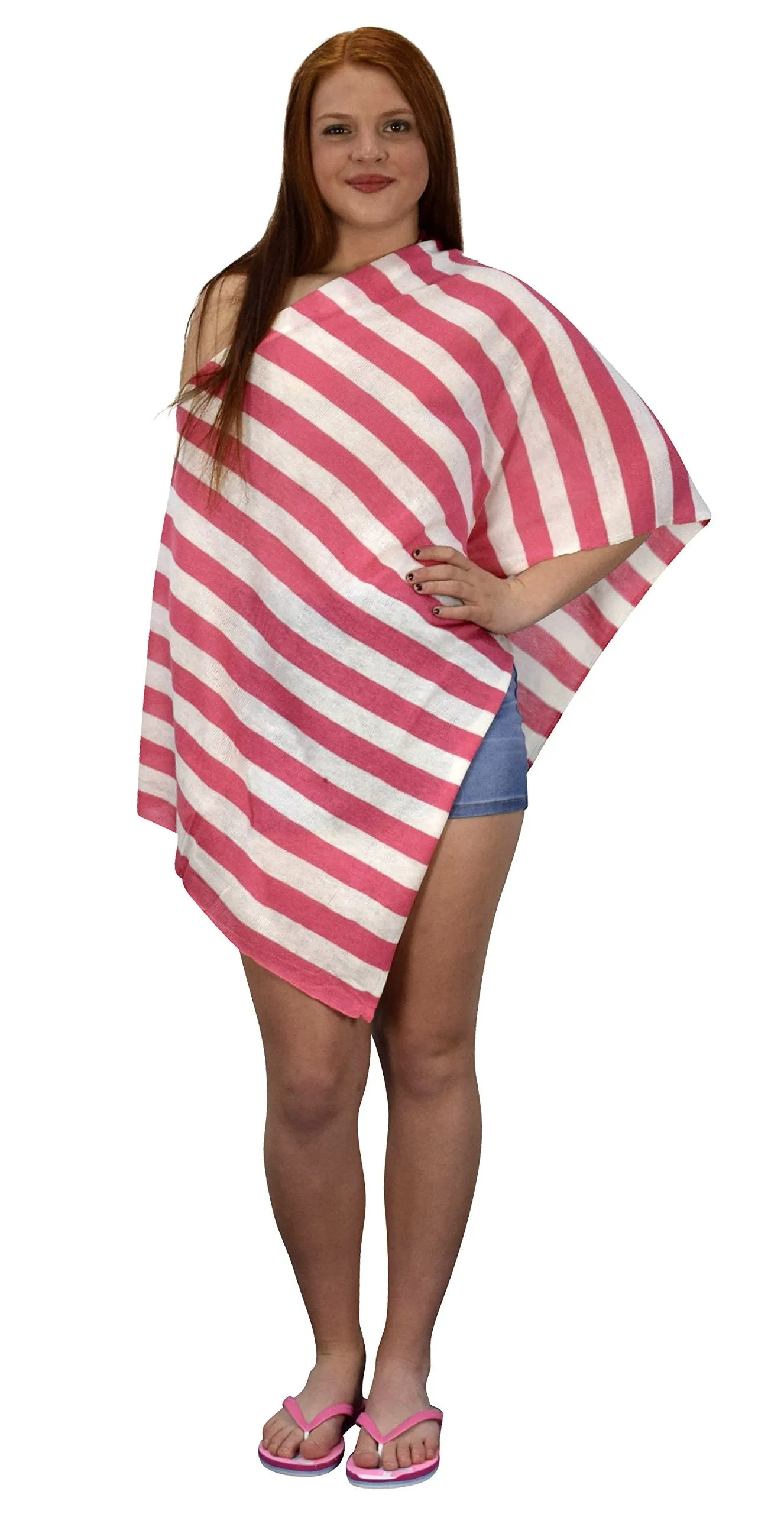 Womens Light Weight Summer Poncho Cardigan Beach Cover up