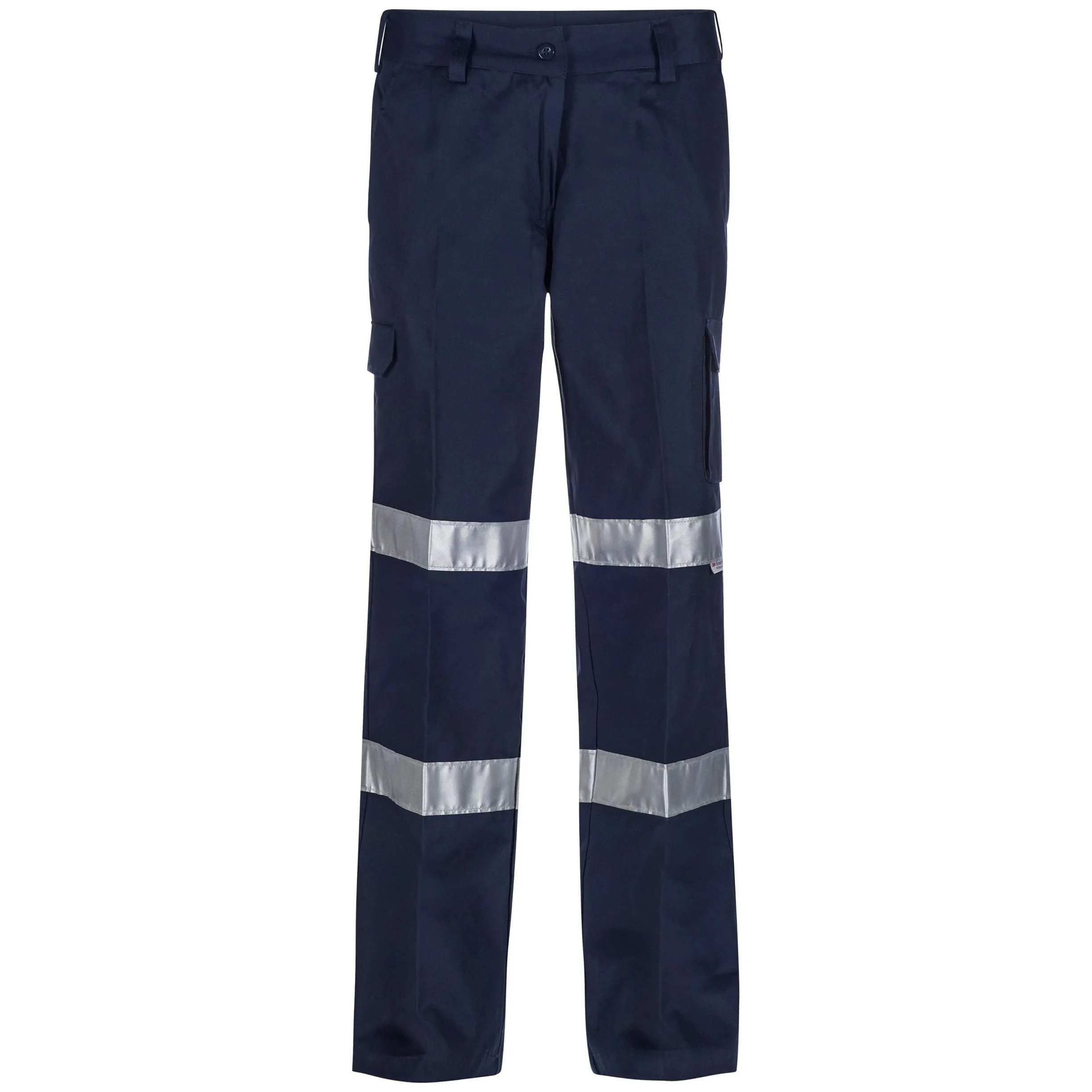 Workcraft Ladies Reflective Mid Weight Cargo Cotton Drill Trouser With Tape (WPL075)